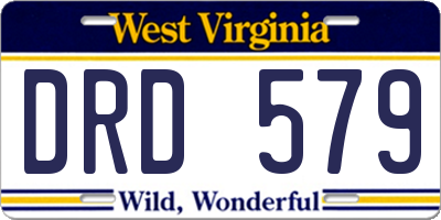 WV license plate DRD579