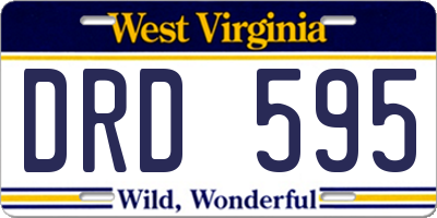 WV license plate DRD595