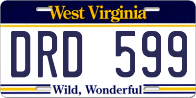 WV license plate DRD599