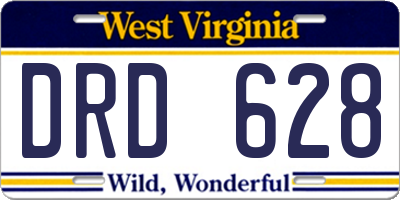 WV license plate DRD628