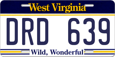 WV license plate DRD639