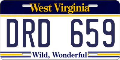 WV license plate DRD659