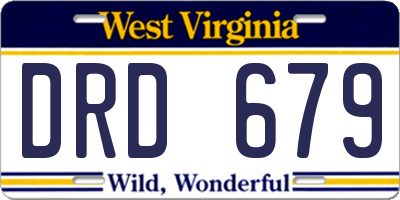 WV license plate DRD679