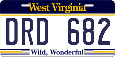 WV license plate DRD682