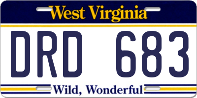 WV license plate DRD683