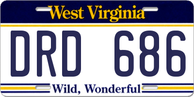 WV license plate DRD686