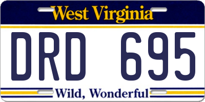 WV license plate DRD695