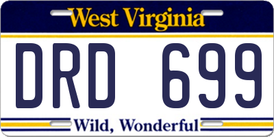 WV license plate DRD699