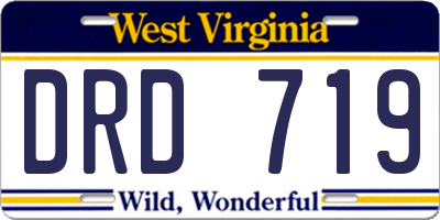 WV license plate DRD719