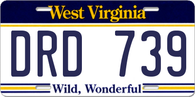 WV license plate DRD739