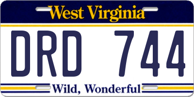 WV license plate DRD744