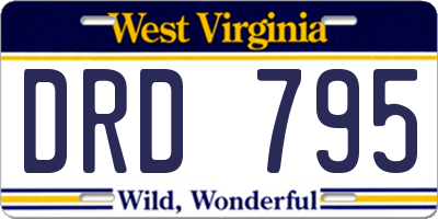 WV license plate DRD795