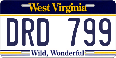 WV license plate DRD799
