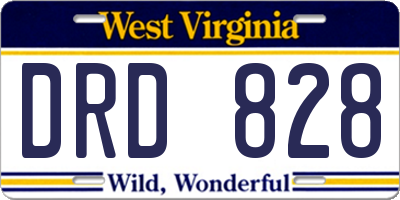 WV license plate DRD828