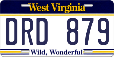 WV license plate DRD879
