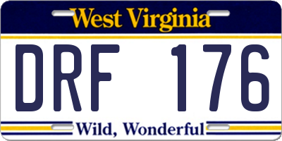 WV license plate DRF176