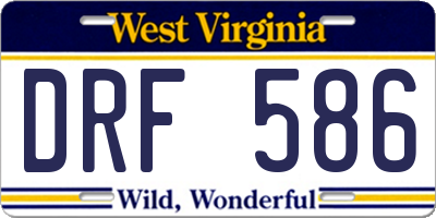 WV license plate DRF586