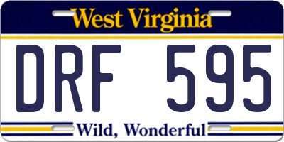 WV license plate DRF595