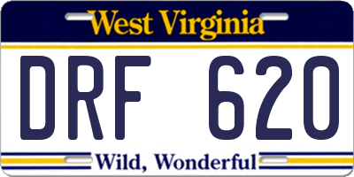 WV license plate DRF620