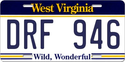 WV license plate DRF946