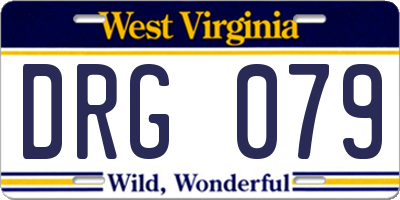 WV license plate DRG079