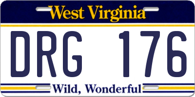 WV license plate DRG176