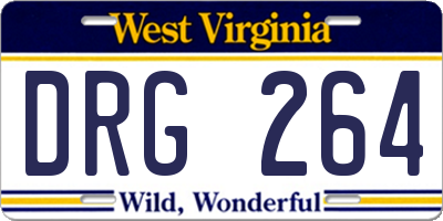 WV license plate DRG264