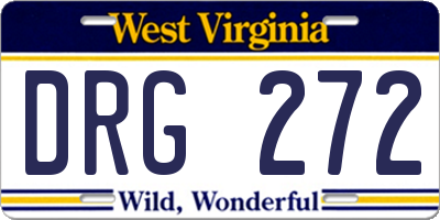 WV license plate DRG272