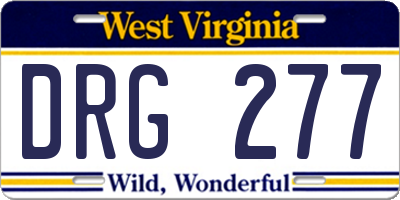 WV license plate DRG277