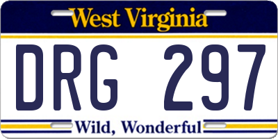 WV license plate DRG297