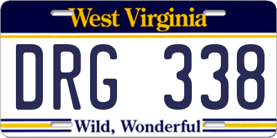 WV license plate DRG338