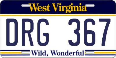 WV license plate DRG367