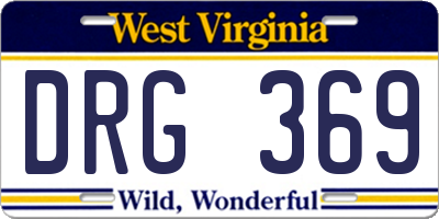 WV license plate DRG369