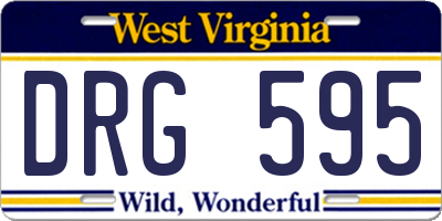 WV license plate DRG595