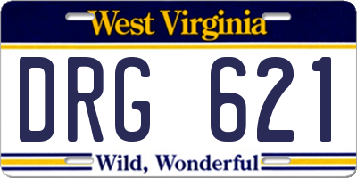 WV license plate DRG621