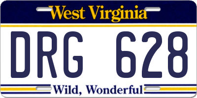 WV license plate DRG628