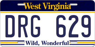 WV license plate DRG629