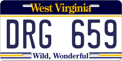WV license plate DRG659