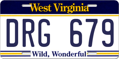 WV license plate DRG679