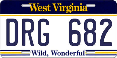 WV license plate DRG682