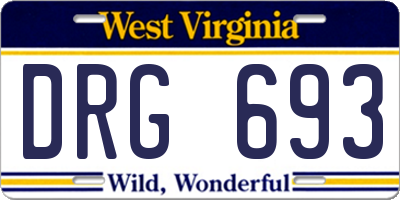 WV license plate DRG693
