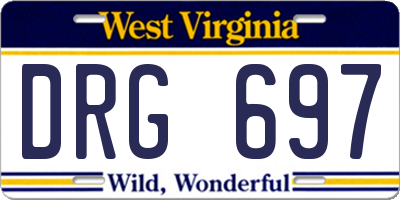 WV license plate DRG697
