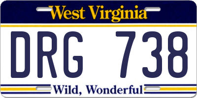 WV license plate DRG738
