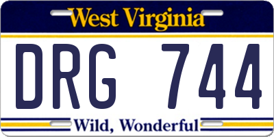 WV license plate DRG744