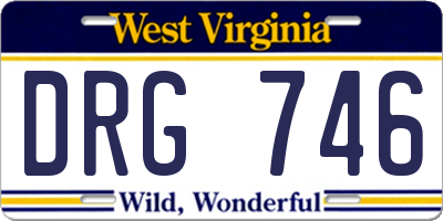 WV license plate DRG746