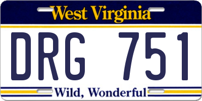 WV license plate DRG751