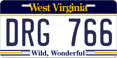 WV license plate DRG766