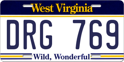 WV license plate DRG769