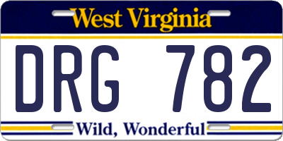WV license plate DRG782