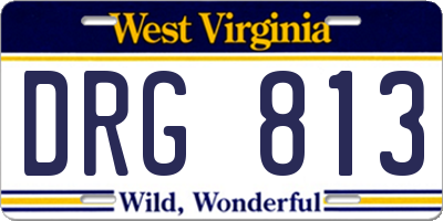WV license plate DRG813
